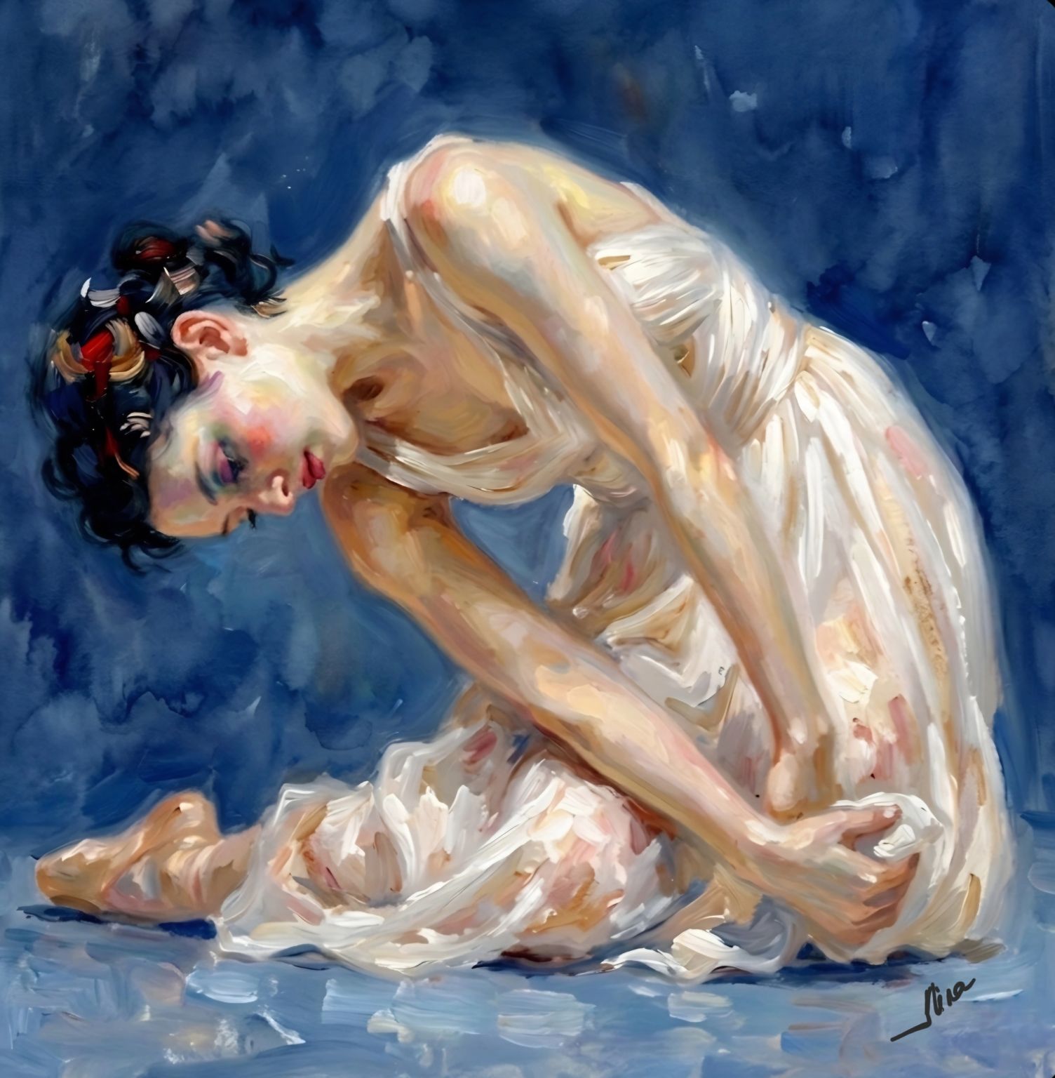 ArteDiAlina.com painting: Bringing Me Down to My Knees
